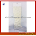 Women Boot Socks/ White Plain Knitted Lace Boot Socks With Buttons/ Wholesale Girl Lace Boot SocksQHsB003